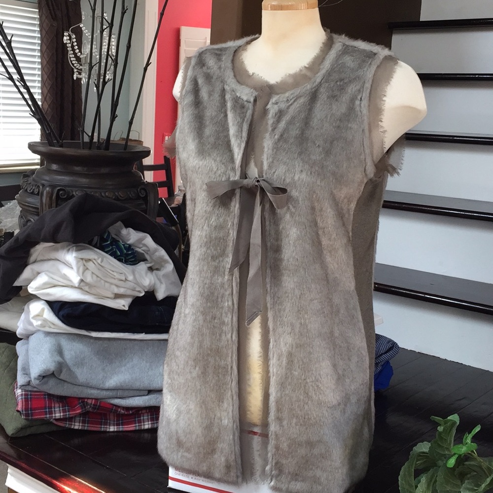 Faux fur vest